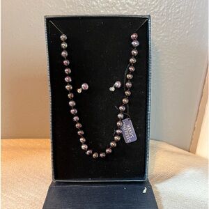 Sterling silver earring and necklace set